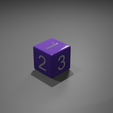 Purple-Bevelled-D6-Numbers-1-6-Display-2.png Dice with Numbers (Bevelled Edge)