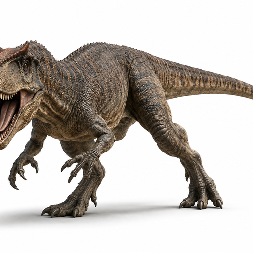 Allosaurus fragilis Aggressive Pose – Realistic Prehistoric Dinosaur 3D Model