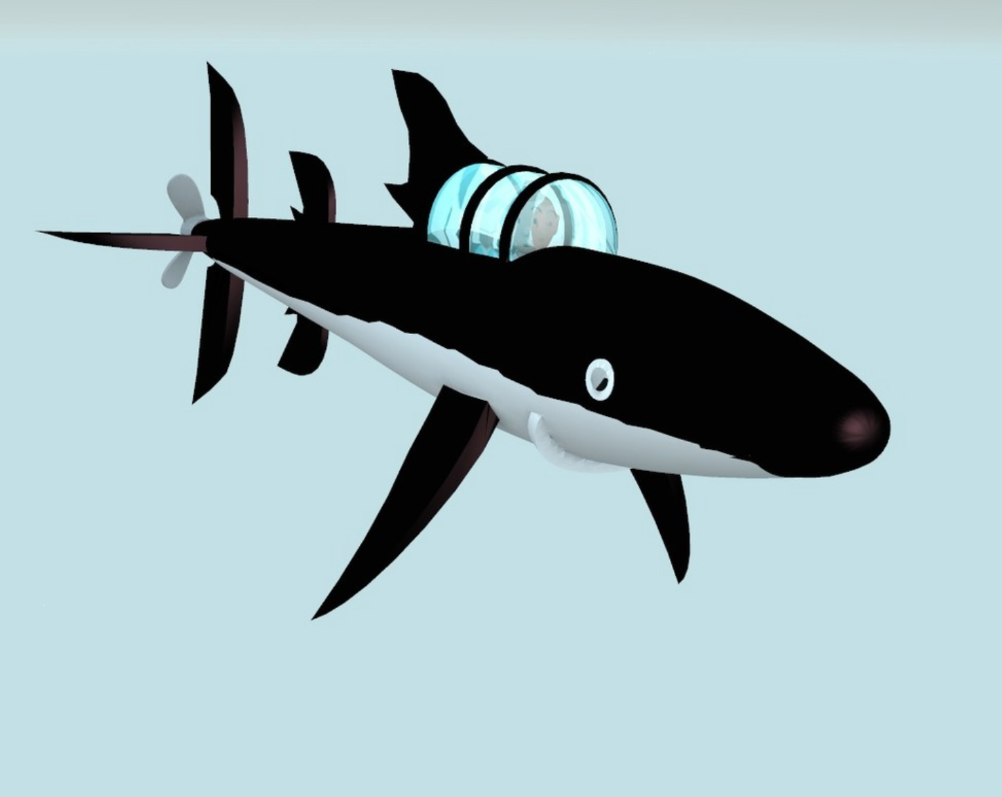 Capture d’écran 2017-09-29 à 16.29.21.png Бесплатный STL файл tintin submarine shark V2・3D-печатный дизайн для скачивания, MisterDiD