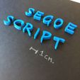 IMG_7195.jpg SEGOE SCRIPT font uppercase 3D letters STL file