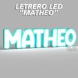 La talx@) [=], WL iitLEO™ LED SIGN "MATHEO" - SIGN - NAME