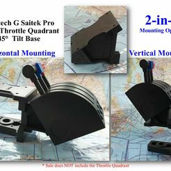 main.jpg STL file 45 Degree Tilt Adapter For Saitek/Logitech Flight Sim Throttle Quadrant・3D printable model to download