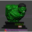 HulkBust_004.jpg Hulk Bust 3D Printable Statue
