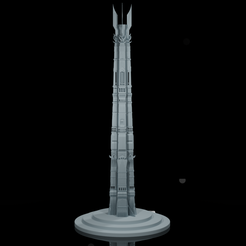 Preview04.png Fichier STL Tour Orthanc - Isengard - Le Seigneur des Anneaux modèle d'impression 3D・Modèle à télécharger et à imprimer en 3D, leonecastro