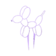 Balloondogdp.stl Balloon Dog Trellis