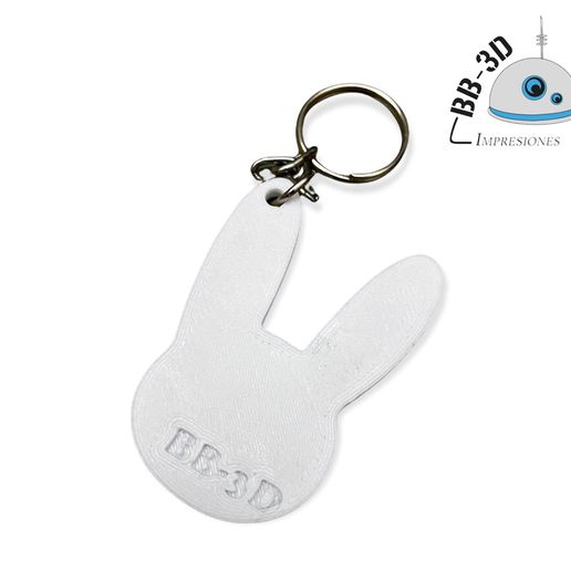 Bad Bunny Keychain 3D model