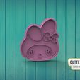 melody.jpg Fichier STL My Melody Hello Kitty Découpeur de biscuits・Design pour impression 3D à télécharger