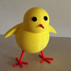 Chick.JPG Fichier STL gratuit Poussin, inspiré par emoticon・Plan à télécharger et à imprimer en 3D