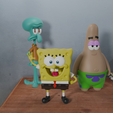 squidward-bob-patrick.png Impression 3D de Bob l'éponge - Modèle multicolore pour un assemblage facile (pas de peinture nécessaire)