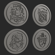 ApoyavasosEscuelasHarryPotterimpresion3d.png ▪ KIT 6 SUPPORTERS 🥤 Hogwarts Schools 🧙‍♂️ (Gryffindor, Slytherin, Ravenclaw and Hufflepuff) + Harry Potter ⚡ + CUSTOMIZED CASE🌟