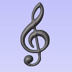 clé de sol.JPG STL-Datei Treble clef kostenlos・Design für 3D-Drucker zum herunterladen