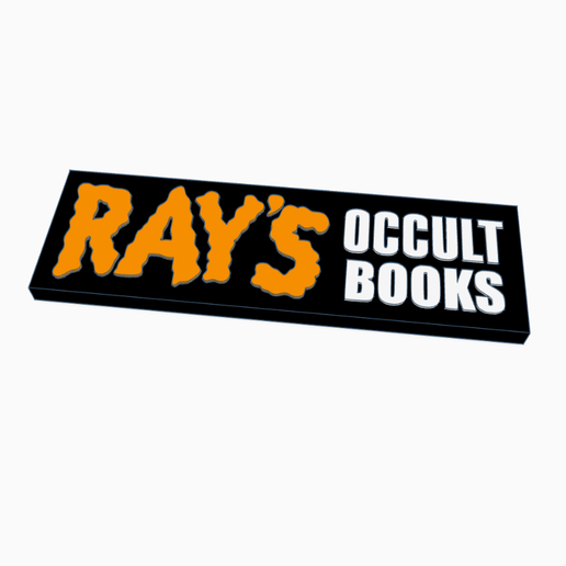📚 RAY's OCCULT BOOKS (GHOSTBUSTERS) Logo Display by MANIACMANCAVE3D