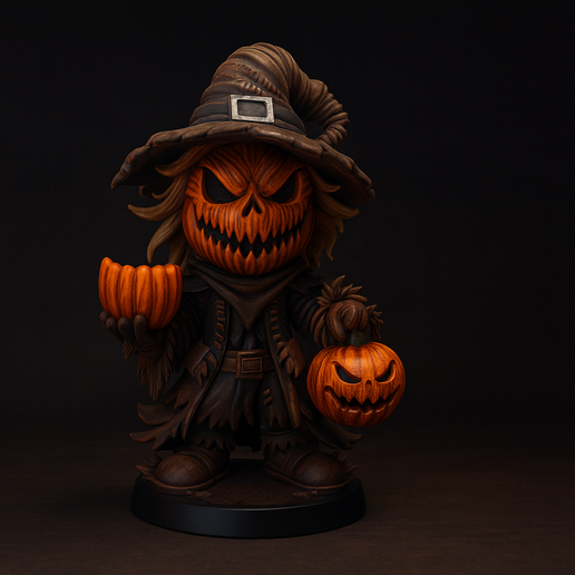 🎃 Halloween Pumpkin Head Scarecrow | Spooky Jack-O'-Lantern