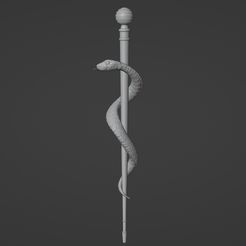 ScreenShot001.jpg Free STL file Asclepios Rod・3D print design to download