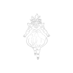 Broly.png STL file Broly wall art・3D printer model to download