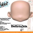 Illustration.jpg [KABBIT ADDON] - Anime Head Kabbit (Smooth with Human ears) - For FDM and SLA Printing