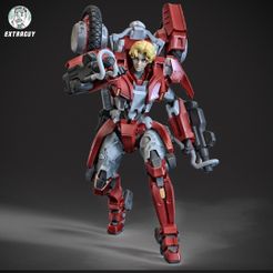 mech_no_logo_03.jpg Fichier 3D Cadre de Mech de combat Scifi 100mm・Plan pour imprimante 3D à télécharger