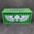 Winged-Skull-Side.jpg Shipping Container Terrain for Miniature Wargames with Sci-Fi Logos