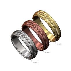 Mid-Wire-Braided-sides-cigar-band-size7-8-9-00.jpg STL file Braided rope ornament and sides cigar band US size 7 8 9 3D print model・3D print object to download