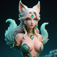 c794f0dae30e4c858ed92e81b4185fc2_compressed.png Fantasy Fox-Eared Maiden 100mm Bust Portrait