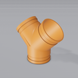 preview.png Y-Splitter 60 mm, 45° branch