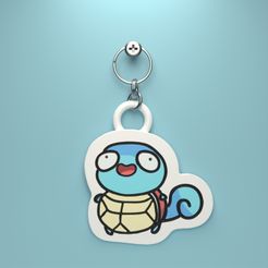 weird-squirtle-render.jpg STL-Datei Pokemon - Seltsamer Squirtle Schlüsselanhänger kostenlos・3D-Drucker-Design zum herunterladen