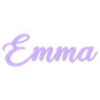 text.stl "Emma" Name Script Lightbox, Led lamp