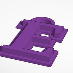 E.png STL-Datei LLAVERO LETRA E (SCHLÜSSELANHÄNGER MIT DEM BUCHSTABEN E)・3D-druckbares Design zum Herunterladen
