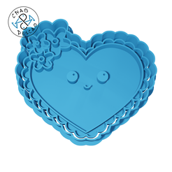 Kawaii_8cm_2pc_10_C.png Archivo STL Corazón - Animales encantadores (no 10) - Cortador de galletas - Fondant - Arcilla polimérica・Modelo imprimible en 3D para descargar