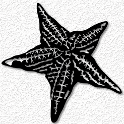 project_20230601_0930408-01.png Fichier STL art mural étoile de mer réaliste décor mural vie marine 2d art animal・Plan imprimable en 3D à télécharger