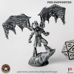PRE-SUPPORTED PATREON Archivo 3D Cazador de demonios en un acantilado・Idea de impresión 3D para descargar