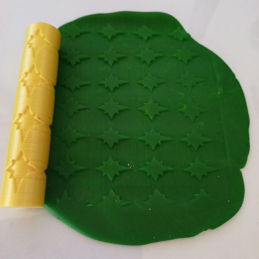 PASTRY - PLAYDOUGH - COOKIE DOUGH - CHRISTMAS ROLLER - BETHLEHEM STAR 3D model