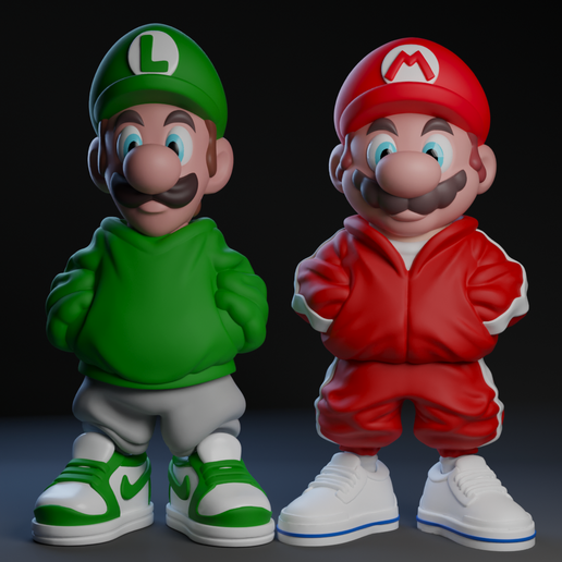 🎨 Mario and luigi Urban art toys・ 3D File for 3D printing・Cults