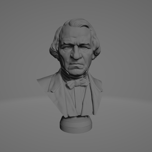 Andrew Johnson Bust - High Detail US President Statue 3D Model