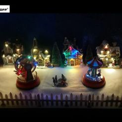 Villaggio_di_Natale.jpg Free STL file Smart Christmas Village・3D printing model to download