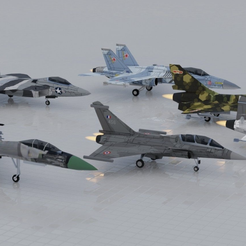 Capture d’écran 2021-01-31 à 05.01.37.png Archivo STL gratis 6 aviones de combate・Plan de impresión en 3D para descargar