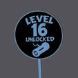 level-16-unlocked.jpg Cake Topper - Sweet 16 - Lvl 16 Unlocked