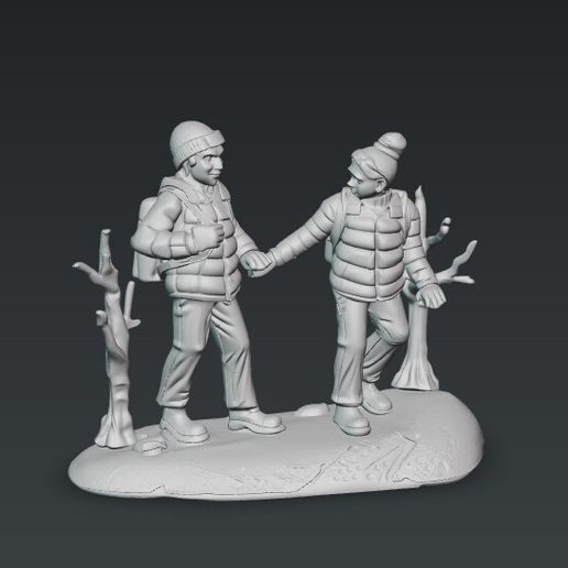 MOUNTAINEERING COUPLE - CHRISTMAS VILLAGE - VILLA NAVIDEÑA - 3D model önizlemesi