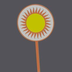 42-cct.jpg STL file Cupcake Topper - sunny 42・3D print design to download