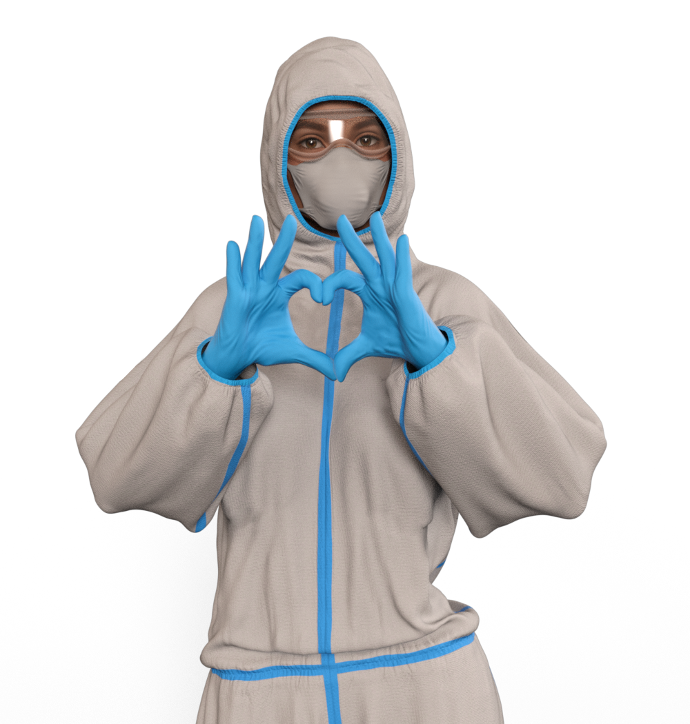 1.png STL file covid nurse heart hand・3D printing idea to download, gigi_toys