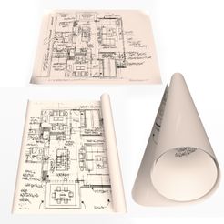 01-House-Blueprints-Set.jpg 3D file House Blueprints Set・3D printing template to download