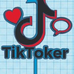 TikToker.jpg STL-Datei TikToker Topper・Design für den 3D-Druck zum Herunterladen