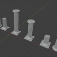 Iso.png Wargame & Tabletop Terrain - Column ruins