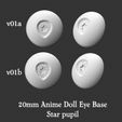 anime-star-pupil-flatter-eye-V01.jpg 20mm star pupil eye base for BJD and Smart doll