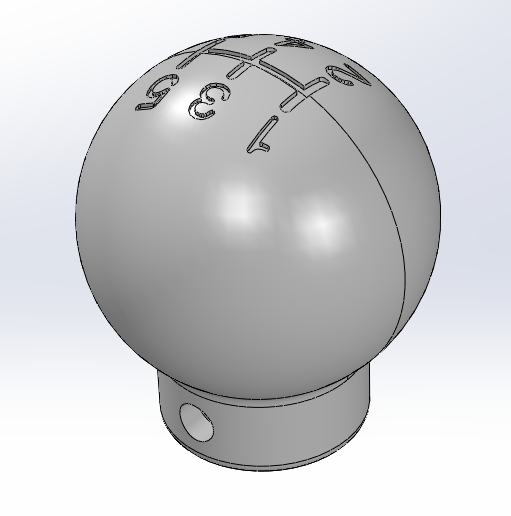 GEAR SHIFT KNOB 12mm (SEAT MARBELLA)