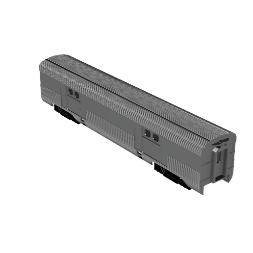 Streamliner_baggage-v5.png Fichier STL Santa Fe Streamliner h0 fourgon à bagages・Modèle imprimable en 3D à télécharger, askamodels