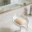 Soap-Dish.jpeg Leaf-Shaped Soap Dish with Drainage Stand