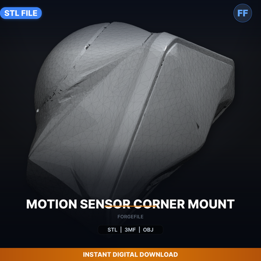 Motion Sensor Corner Mount - 3D Printable STL File