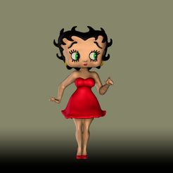 7.jpg STL file Betty Boop・Model to download and 3D print