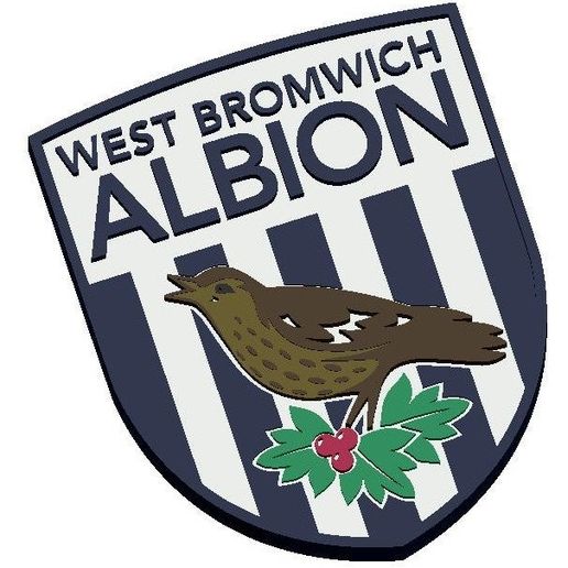 Download free STL file West Bromwich Albion FC - Logo • Template to 3D ...